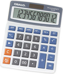 Osalo OS-3M Calculator 12 Digits in Silver Color