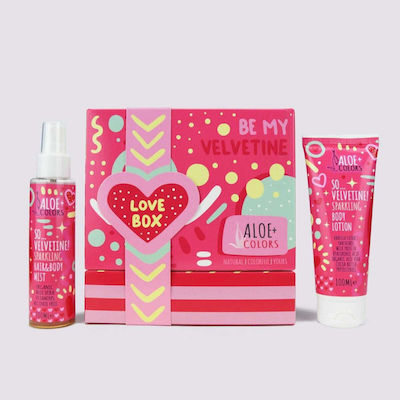 Aloe Colors Be My Velvetine Skin Care Set for Moisturizing with Deodorant & Body Cream