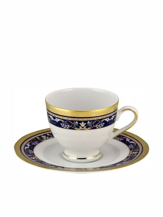WM Collection N17142 Σετ Φλιτζάνια Καφέ από Πορσελάνη Λευκά 100ml 6τμχ