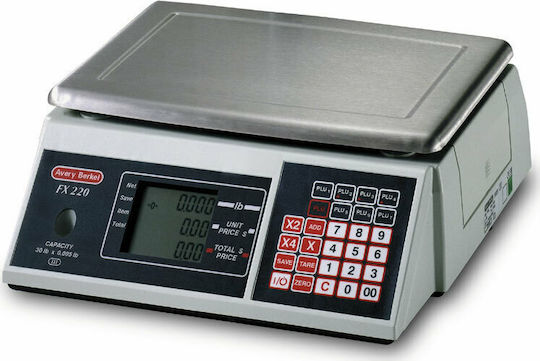 Avery Berkel FX-220 Electronic Retail Scale with Weighing Capacity of 30kg and Division 5gr