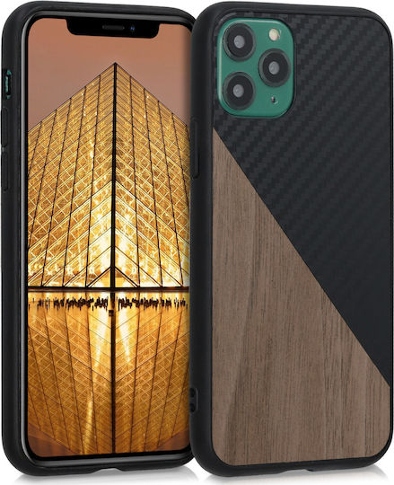 KWmobile Umschlag Rückseite Hölzern Braun (iPhone 11 Pro)