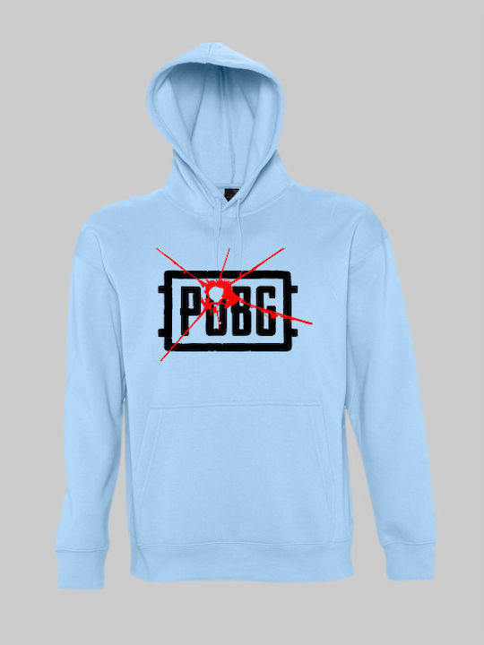 Pubg logo hoodie - SKY BLUE