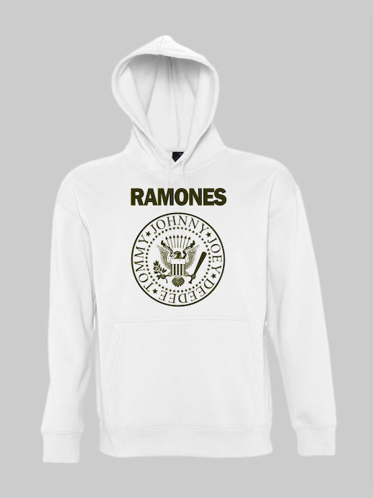 Hanorac cu glugă Ramones - WHITE