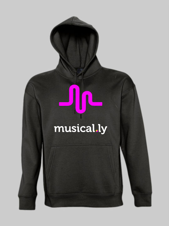 musically hoodie - BLACK