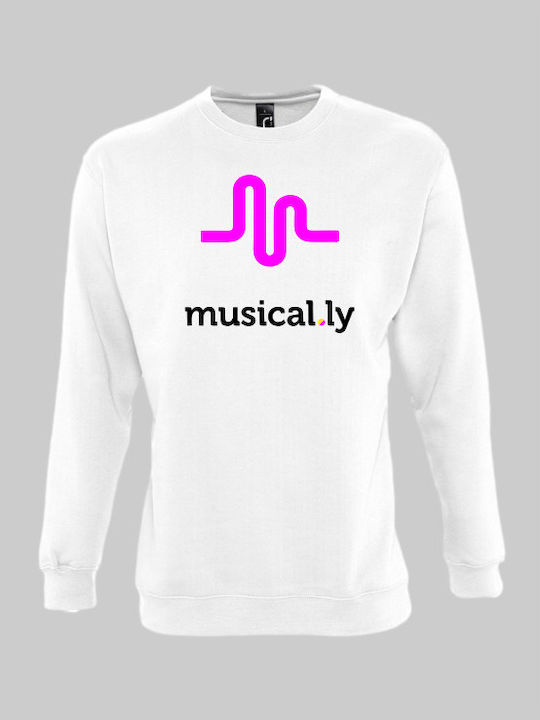 musically sweatshirt - WHITE