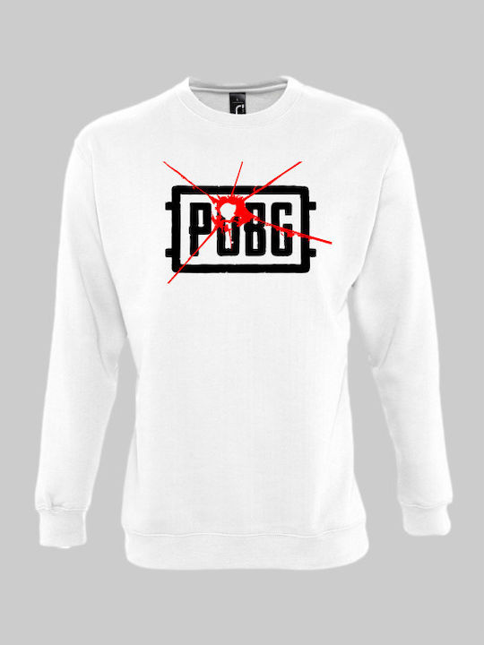 PUBG Logo Sweatshirt - WEISS