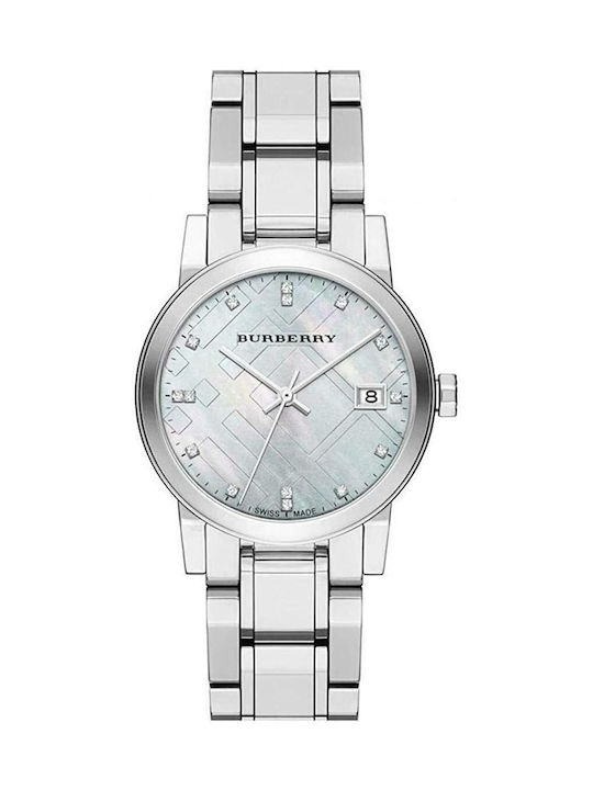 Burberry Women's Watch with Silver Metal Bracelet