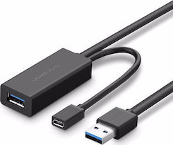 Ugreen USB 3.0 Cable USB-A male - USB-A female / micro USB-B female 5m (20826)