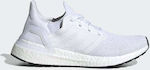 Adidas Ultraboost 20 Γυναικεία Αθλητικά Παπούτσια Running Λευκά