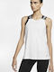 Nike Dri-Fit Pro Αμάνικη Γυναικεία Αθλητική Μπλούζα Λευκή