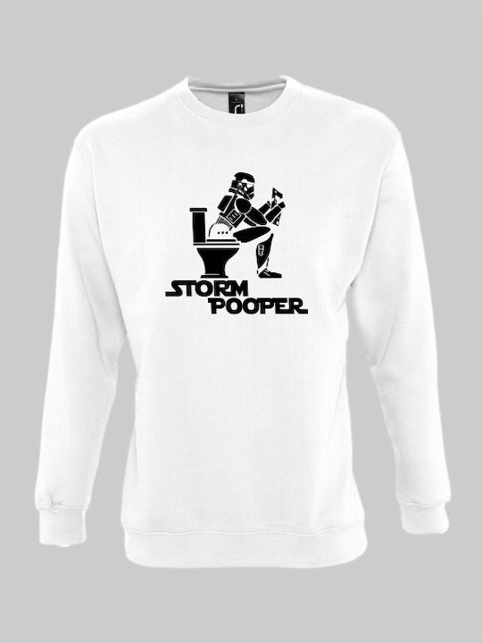 Storm Pooper Sweatshirt - WHITE