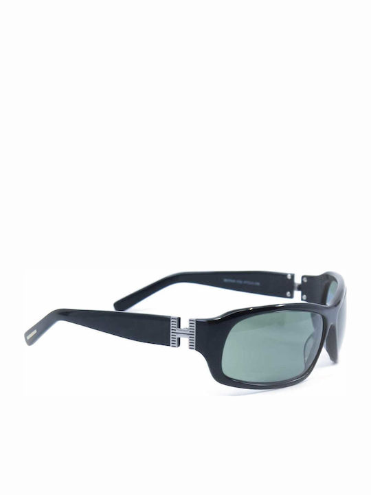 Hoffman Sunglasses Μαύρα with Acetate Frame & Black Lens