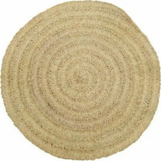 Synchronia Teppich Rund Sommer Korbweide Beige