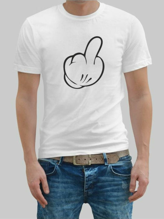 Mickey Mouse Finger T-shirt - WHITE