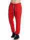 BodyTalk 1201-956500 Men's Sweatpants with Rubber Red