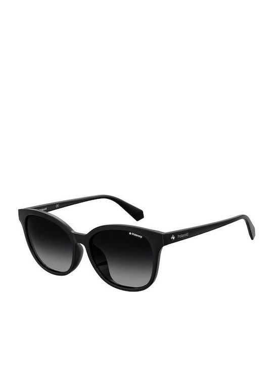 Polaroid Women's Sunglasses with Black Acetate Frame and Black Gradient Polarized Lenses PLD 4089/F/S 807/WJ