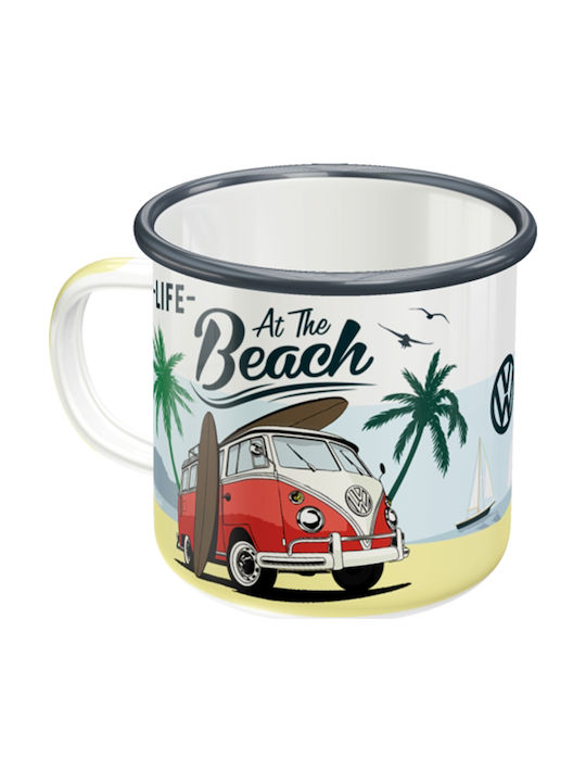 Nostalgic Art VW Bulli - Beach Volkswagen Enamel Cup Multicolour