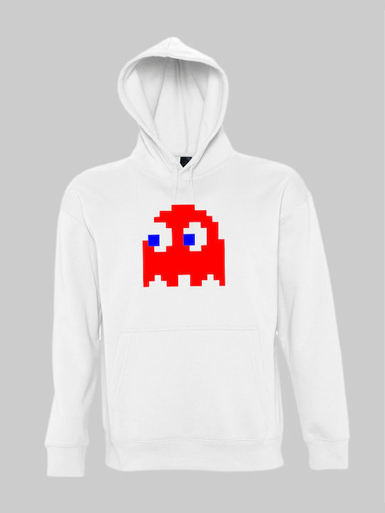 Pac man ghost hoodie - WHITE