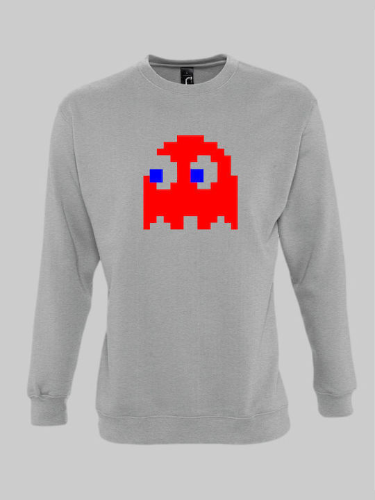 Pac man ghost Sweatshirt - GREY MELANGE