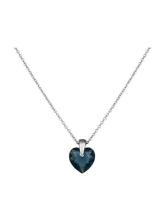 Blue Heart necklace made of silver 035722 035722 035722 Silver