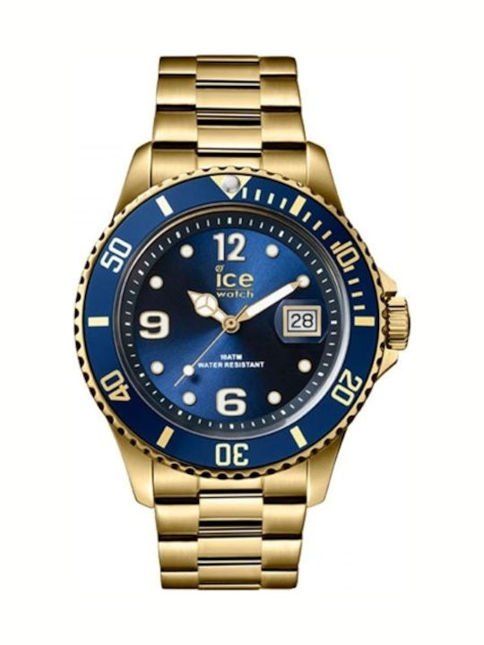 Ice Ανδρικό Ρολόι 44mm Μπαταρίας με Χρυσό Μεταλλικό Μπρασελέ