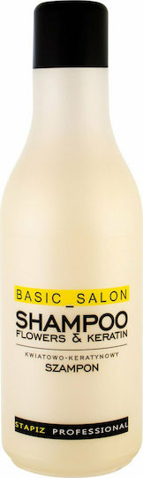 Stapiz Basic Salon Flowers & Keratin Shampoos Reconstruction/Nourishment & Shine for All Hair Types 1000ml