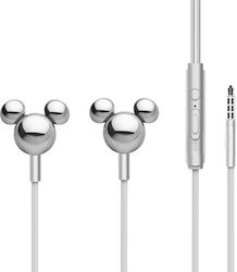 Disney Mickey Mirror 3D Earbuds Handsfree με Βύσμα 3.5mm Ασημί Disney Mickey Mirror 3D Earbuds Handsfree με Βύσμα 3.5mm Ασημί