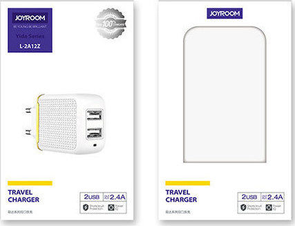 Joyroom Φορτιστής Χωρίς Καλώδιο με 2 Θύρες USB-A Λευκός (L-2A12Z)