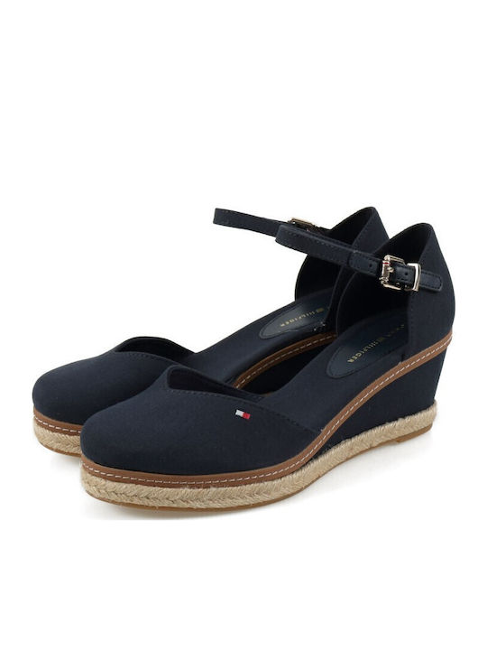 Women's Fabric Platform Espadrilles Navy Blue