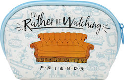 Blue Sky Studios FRIENDS Cosmetic Pencil Case Light Blue I'd Rather be Watching
