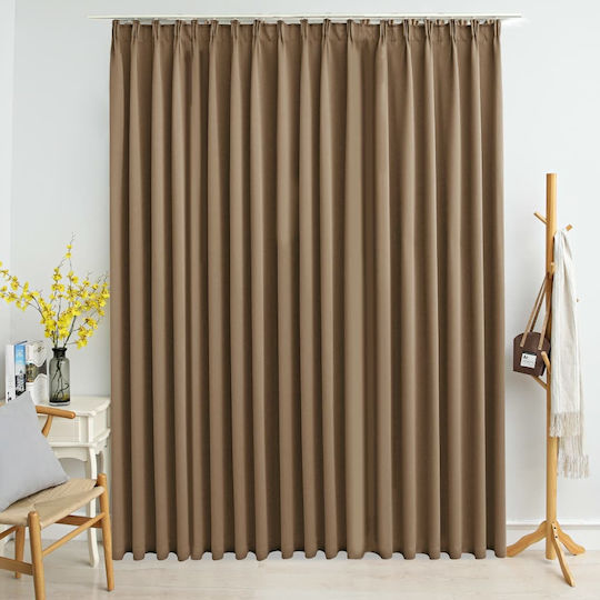 vidaXL Perdea Cu Coafură Taupe 290x245 cm