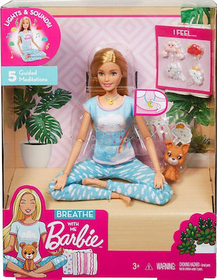 Barbie Wellness Breathe With Me Γιόγκα Doll Set for 3++ Years