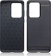Terrapin Carbon Fibre Back Cover Σιλικόνης Μαύρο (Galaxy S20 Ultra)