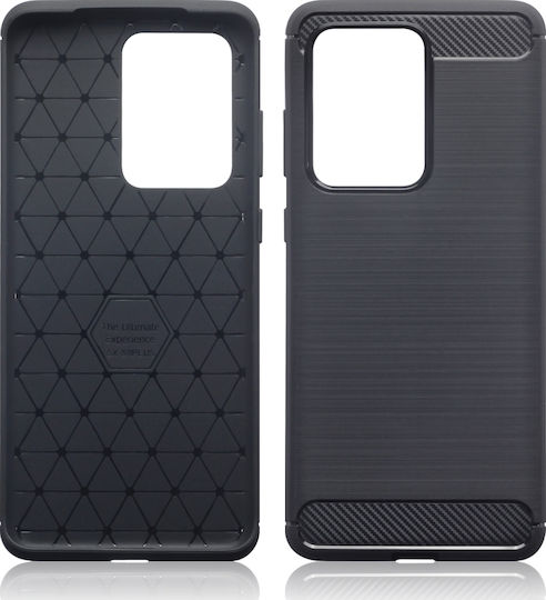 Terrapin Carbon Fibre Back Cover Σιλικόνης Μαύρο (Galaxy S20 Ultra)