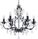 Inart Chandelier Candlestick 6xE14 Black 60cm 3-10-872-0078