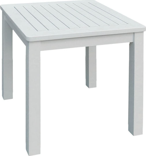 Auxiliary Garden & Terrace Table from Acacia Lugano White 45x45x45cm E222,2