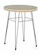 Salsa Auxiliary Outdoor Table with Glass Surface and Metal Frame Beige 60x60x70cm