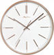 Rhythm Silent Wall Clock Metallic Rose Gold Ø30cm