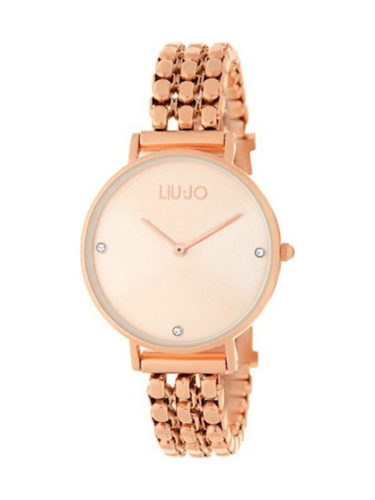 Liu Jo Watch with Pink Gold Metal Bracelet TLJ1388