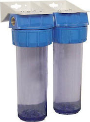 W.F WF022 Water Filtration System Double Central Supply / Under Sink Micron 1''