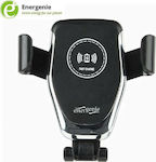 Energenie Mobile Phone Holder and Tablet Car Smartphone Holder with Adjustable Hooks and Wireless Charging Black