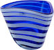 WM Collection Decorative Vase Blue 17cm