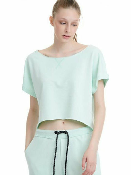 BodyTalk 1201-904128 Winter Women's Blouse Short Sleeve Calm Green 1201-904128-00429