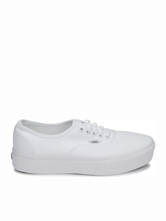 Vans Authentic Γυναικεία Flatforms Sneakers Λευκά