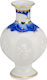 WM Collection Vază Decorativă Porțelan Alb 8x13cm 1buc