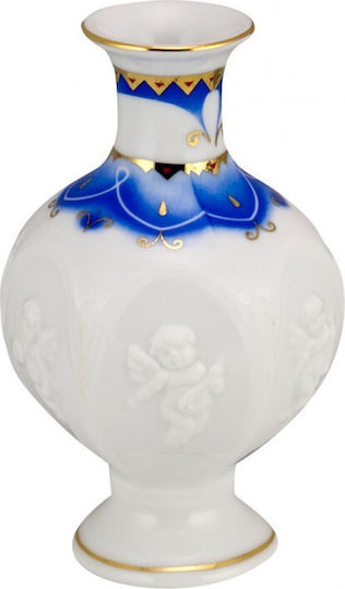 WM Collection Decorative Vase White 8x13cm