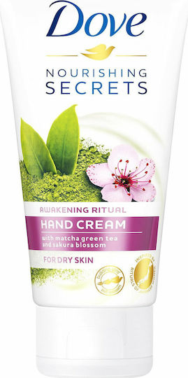 Dove Nourishing Secrets Ενυδατική Κρέμα για Σκασμένα Χέρια Matcha Green Tea & Sakura Blossom Awakening Ritual 75ml