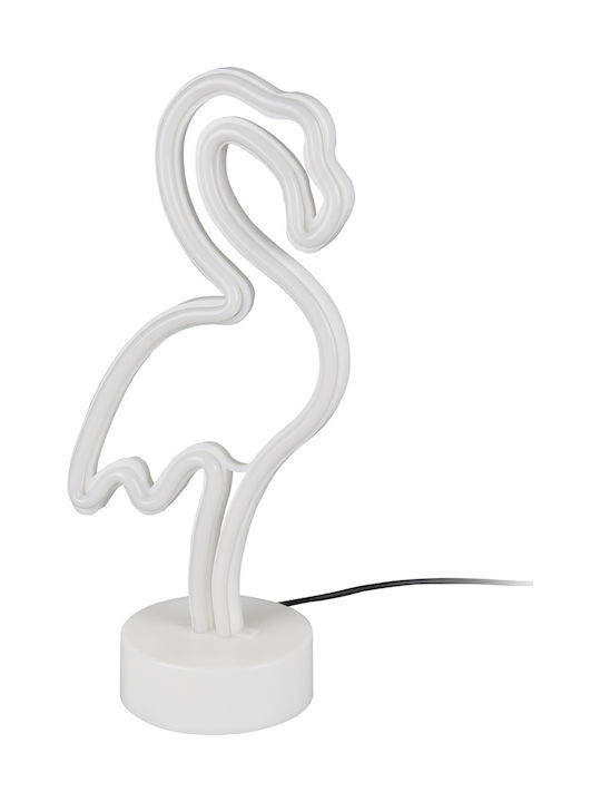 Trio Lighting Flamingo Διακοσμητικό Φωτιστικό Φλαμίνγκο Neon σε Λευκό Χρώμα