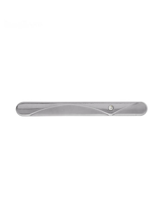 Tie clip, Silver bedroom clip with stone 6,0x0,6cm