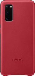 Samsung Leather Cover Synthetic Leather Back Cover Red (Galaxy S20)